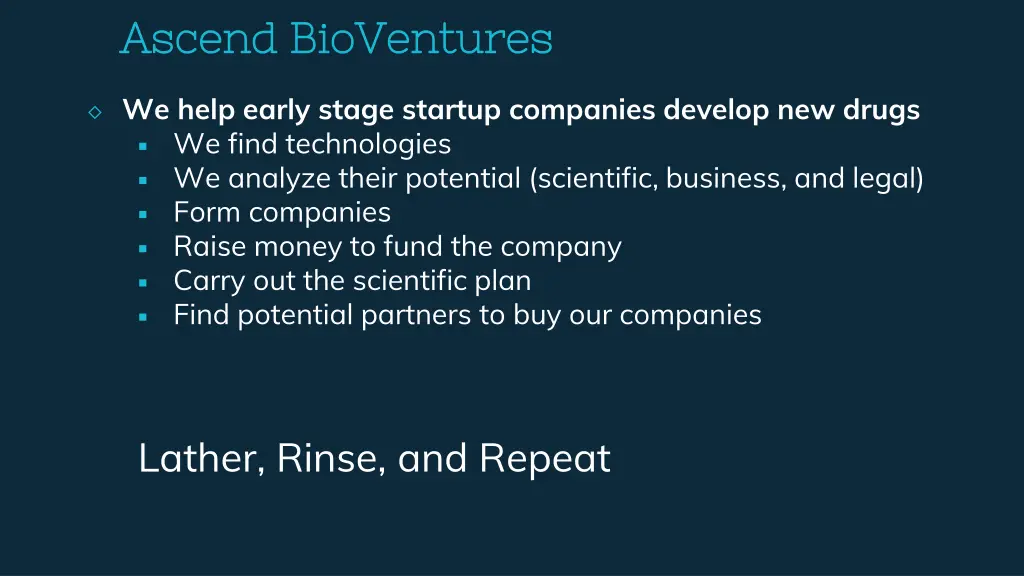 ascend bioventures ascend bioventures
