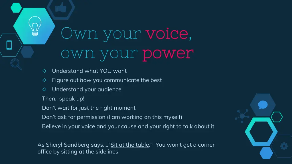 own your voice own your power
