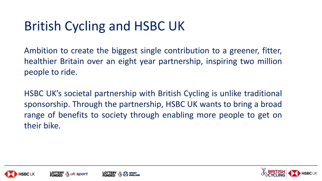 british cycling and hsbc uk