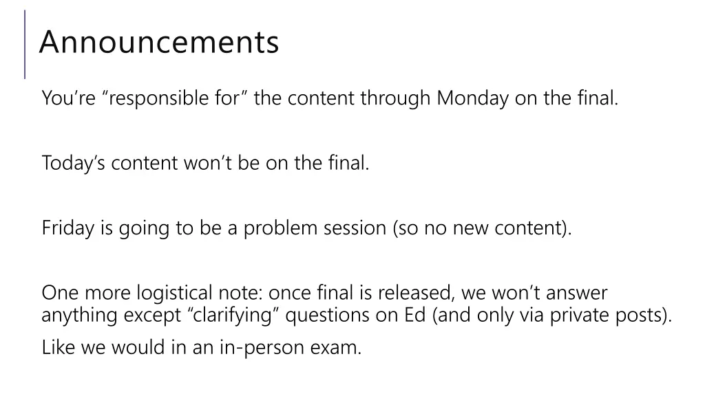 announcements 2