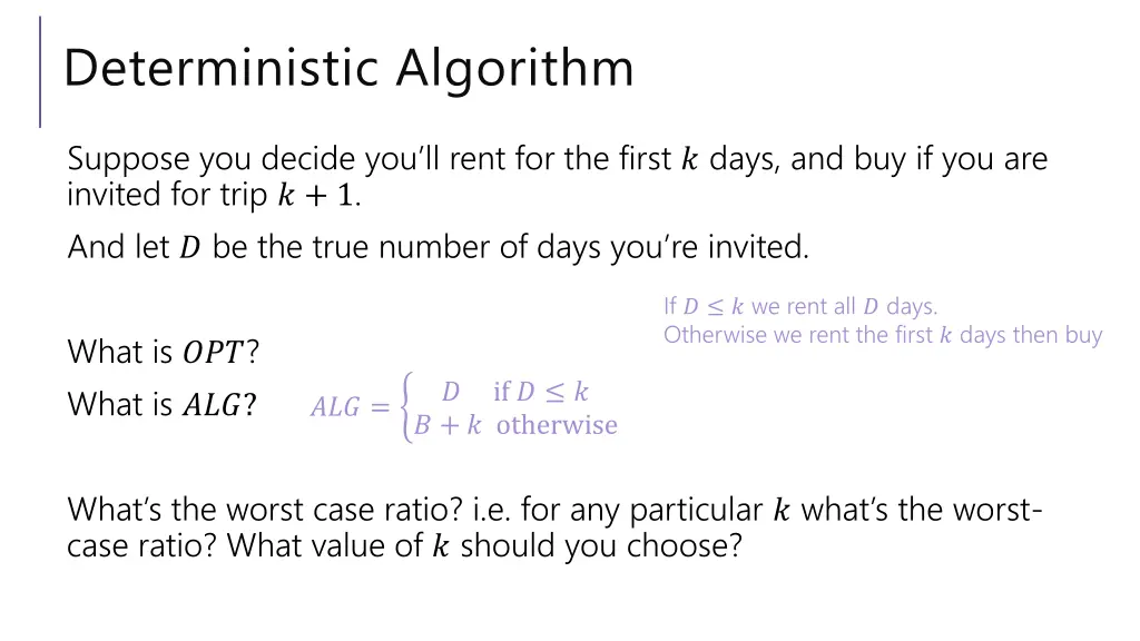 deterministic algorithm 2
