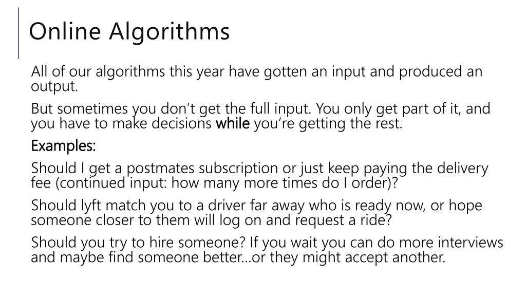 online algorithms 1