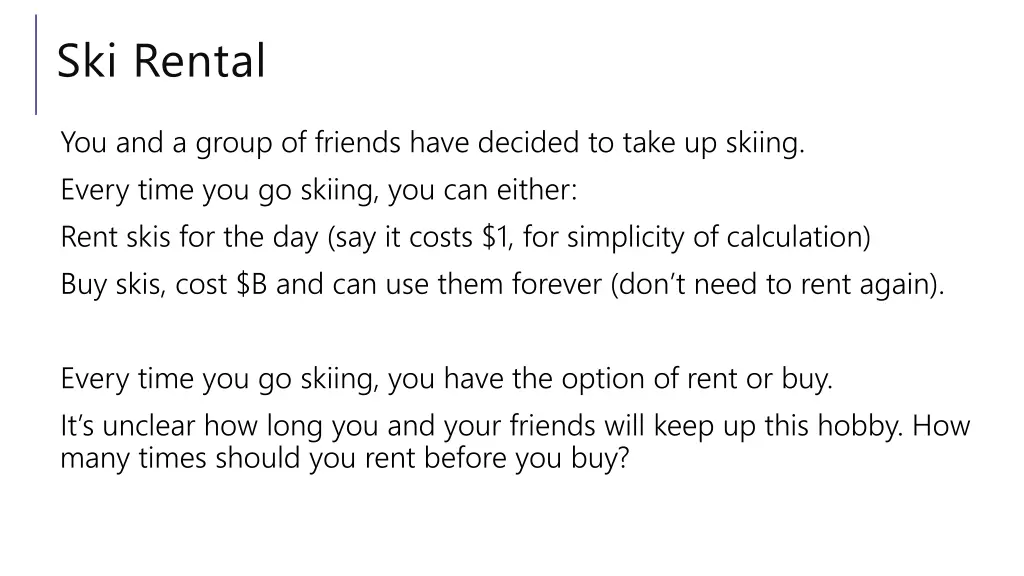 ski rental