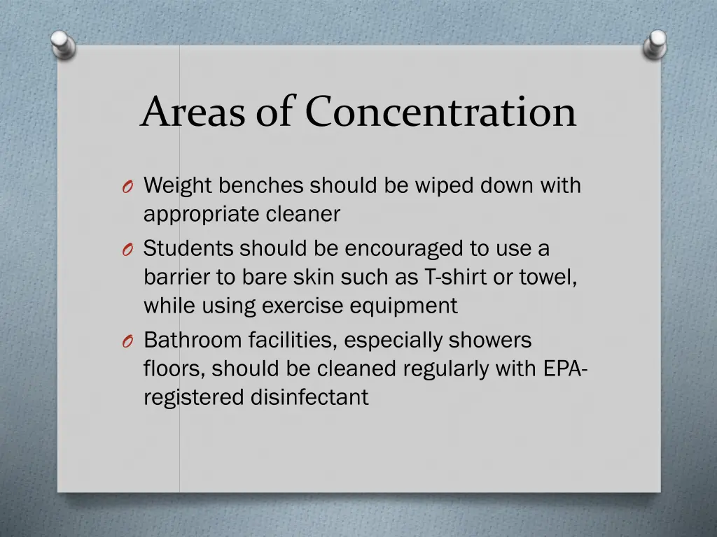 areas of concentration