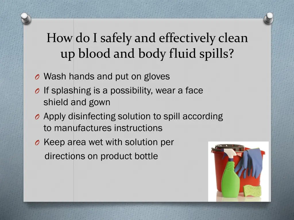 how do i safely and effectively clean up blood