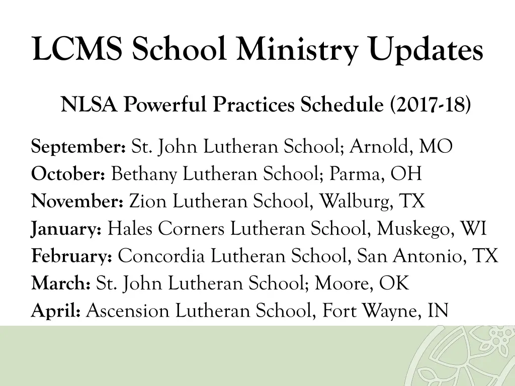 lcms school ministry updates 6