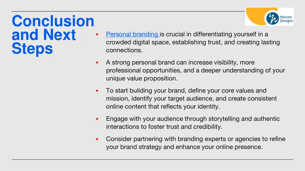 conclusion and next steps