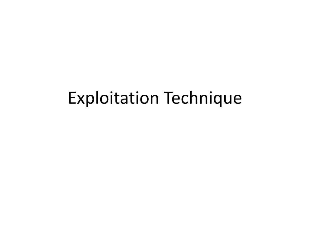 exploitation technique