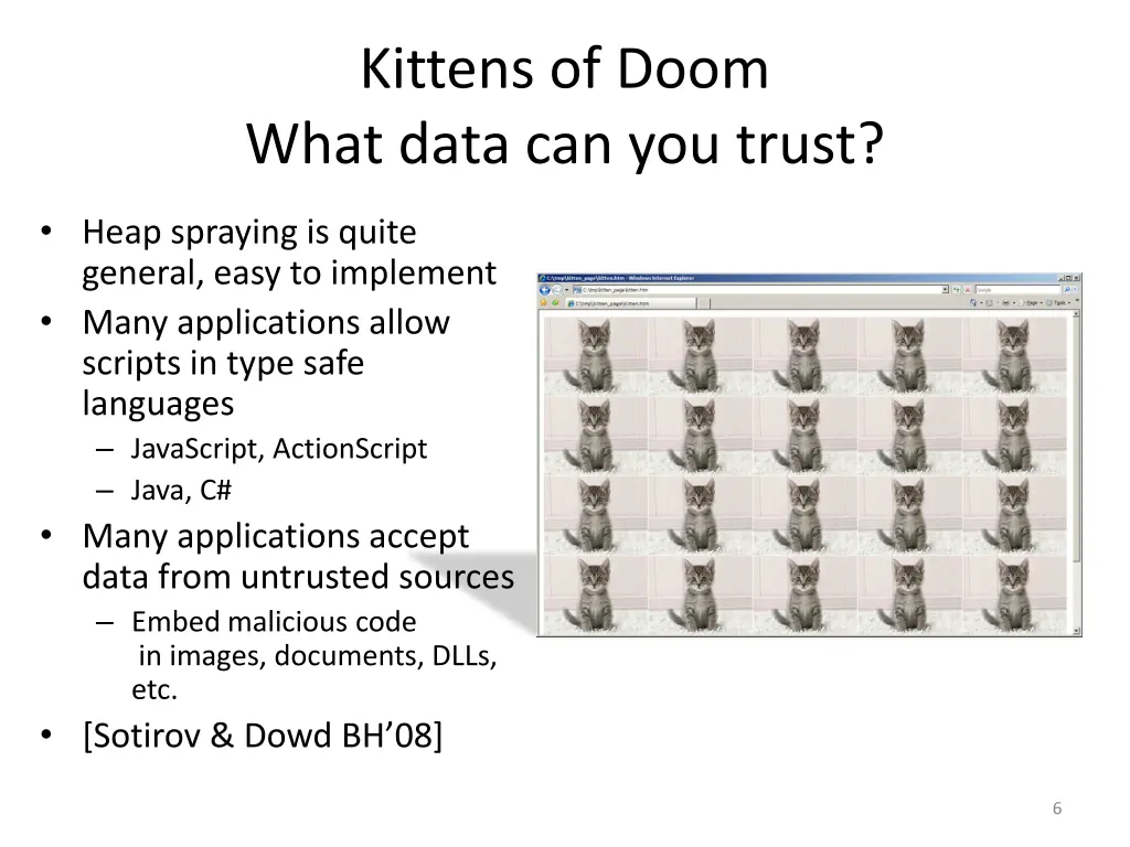 kittens of doom what data can you trust