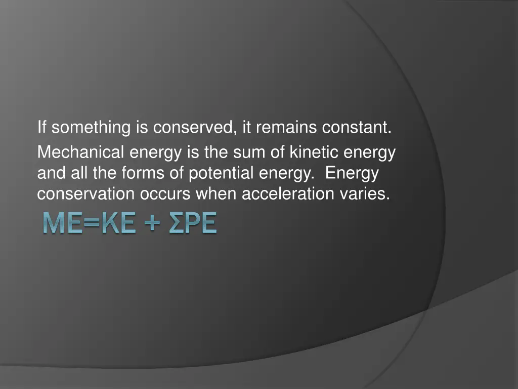 if something is conserved it remains constant