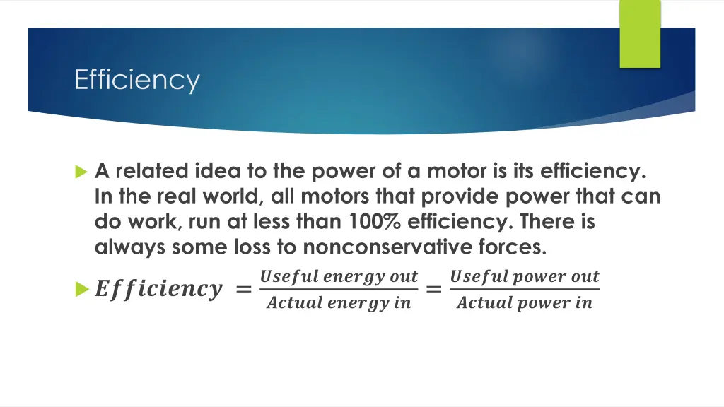 efficiency