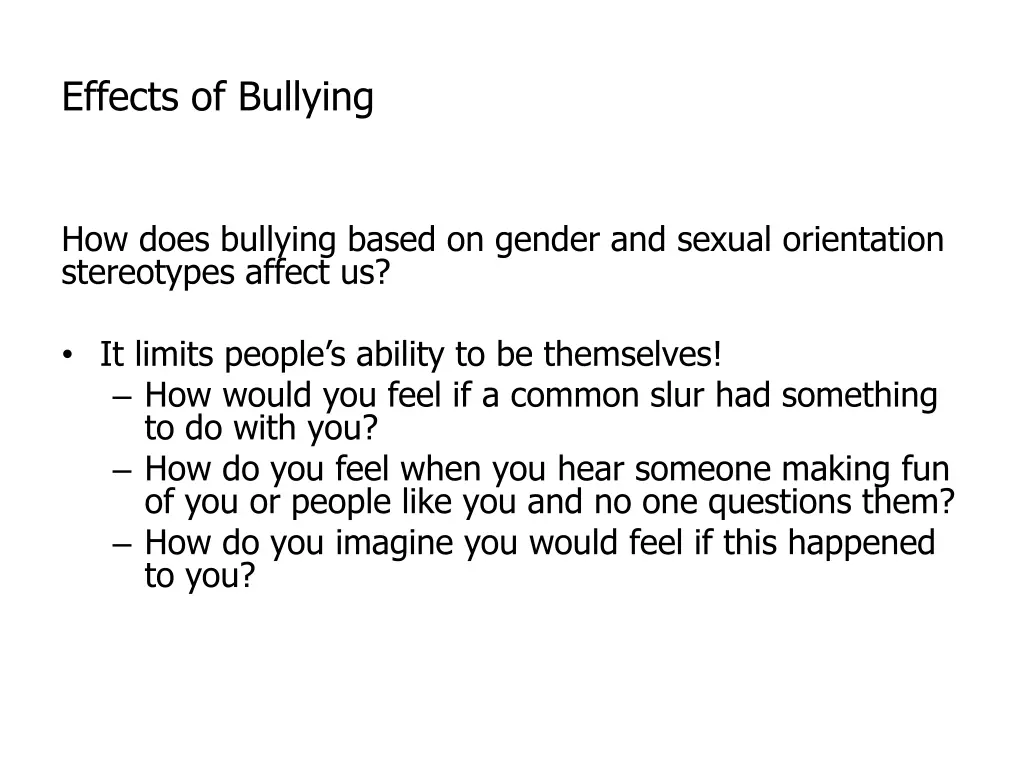 effects of bullying