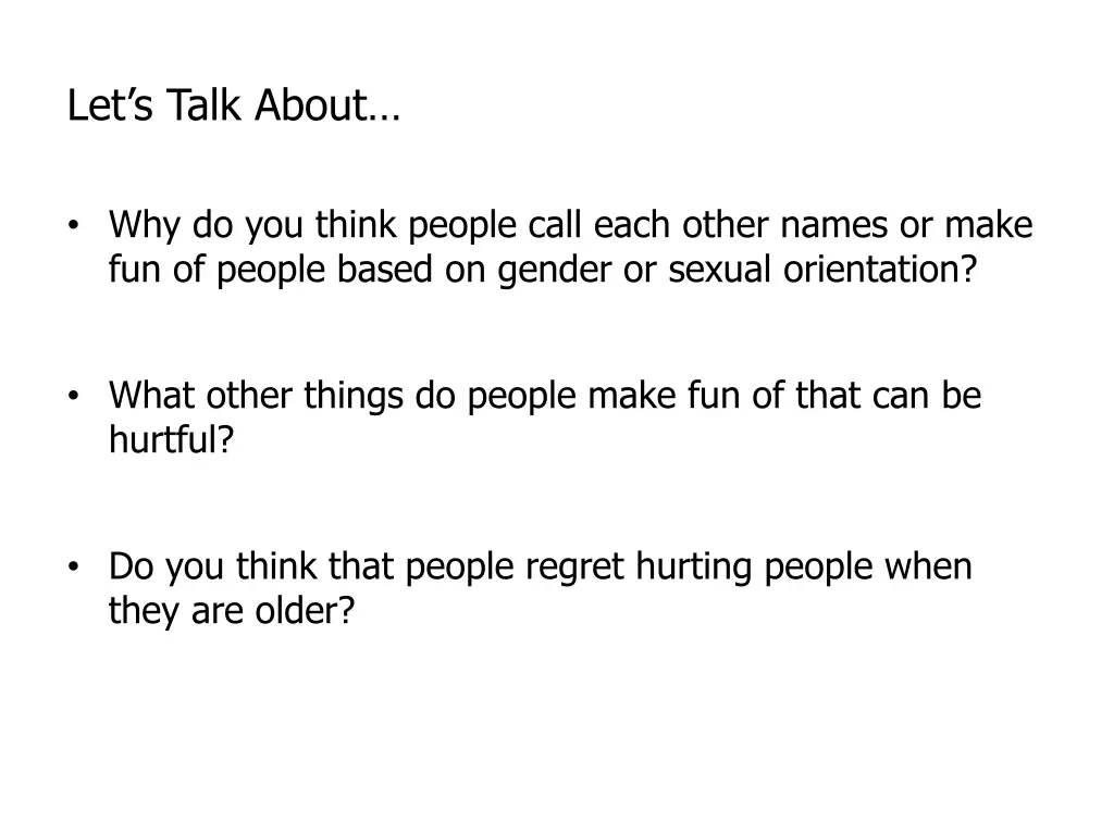 let s talk about