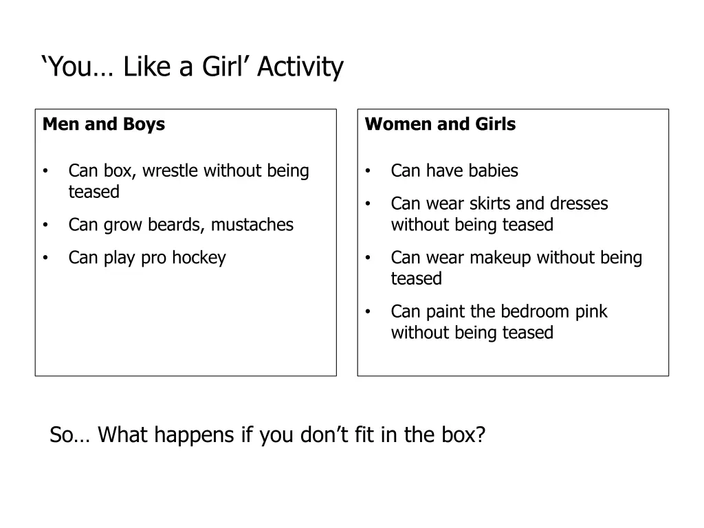 you like a girl activity