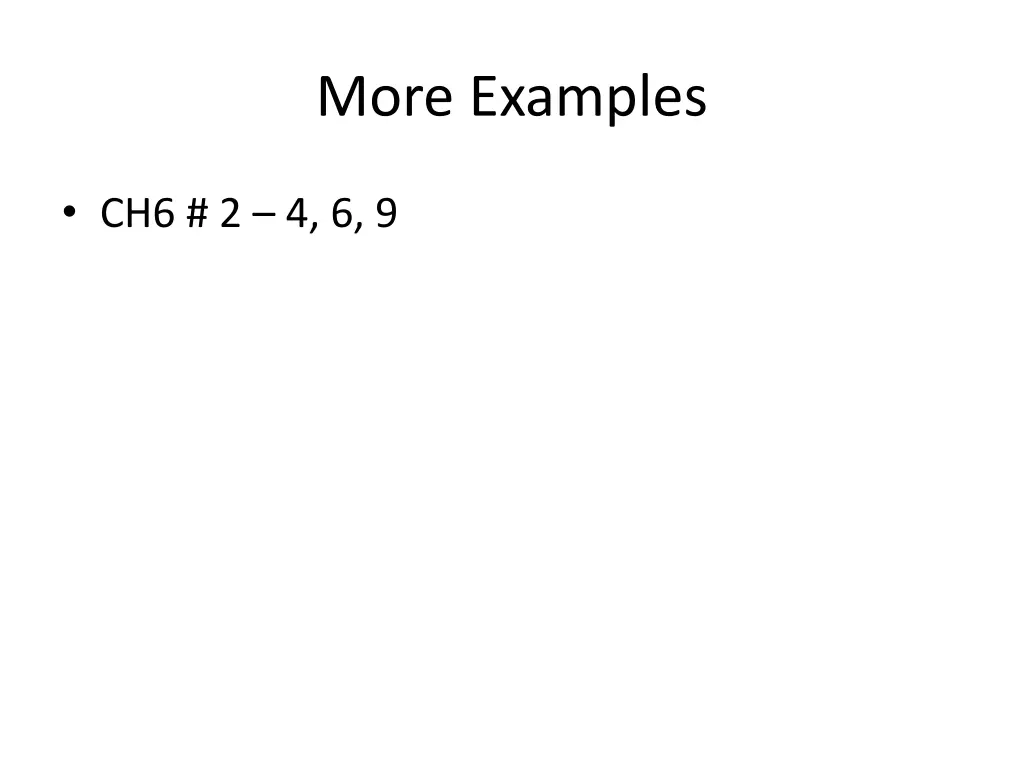 more examples