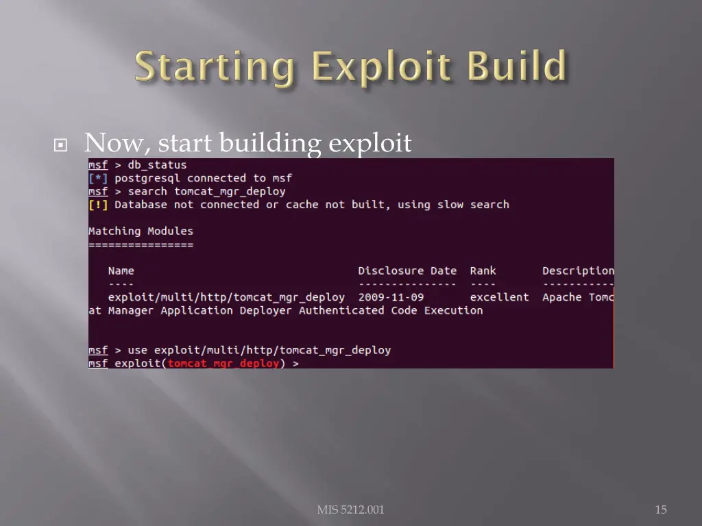 now start building exploit 1