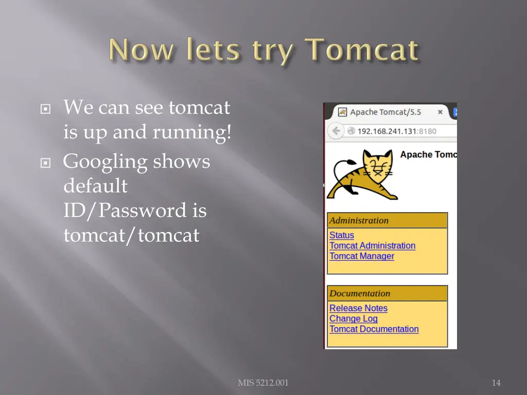 we can see tomcat is up and running googling