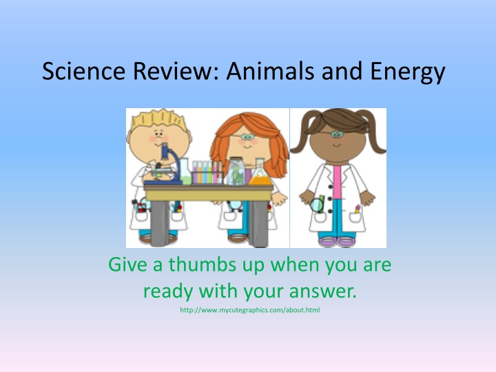 science review animals and energy