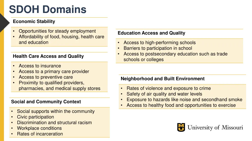 sdoh domains