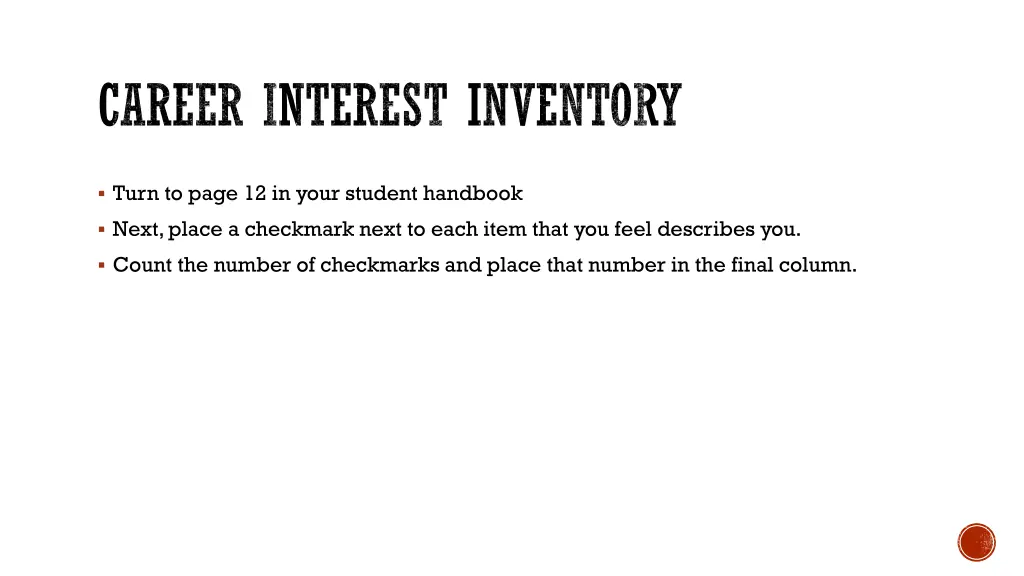 career interest inventory