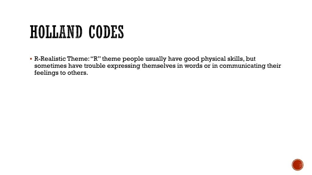 holland codes