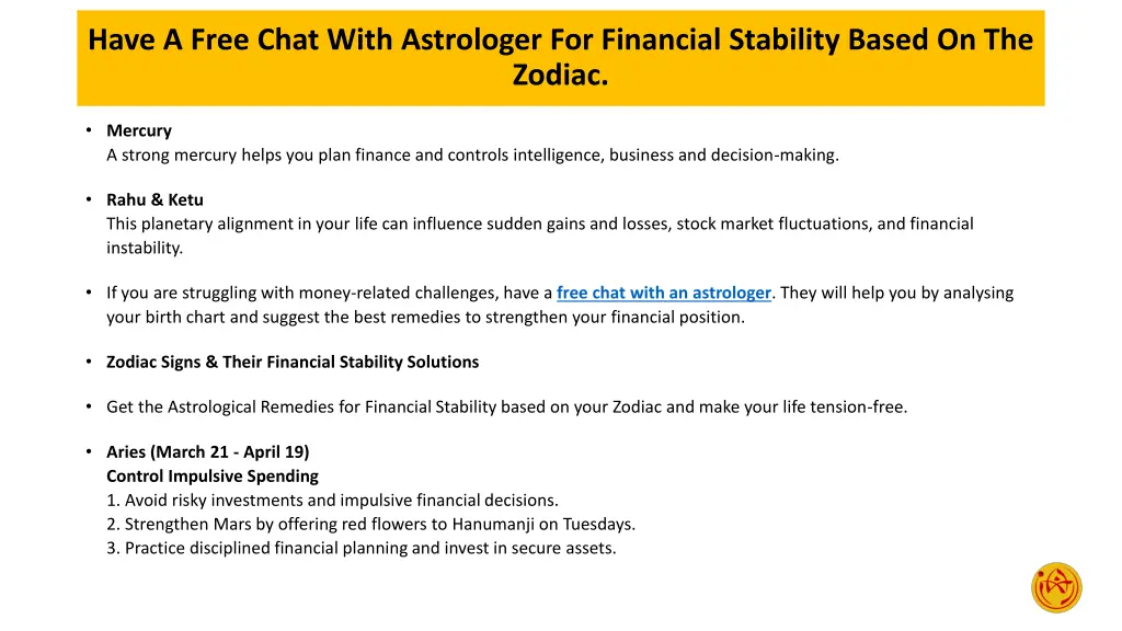 have a free chat with astrologer for financial 2