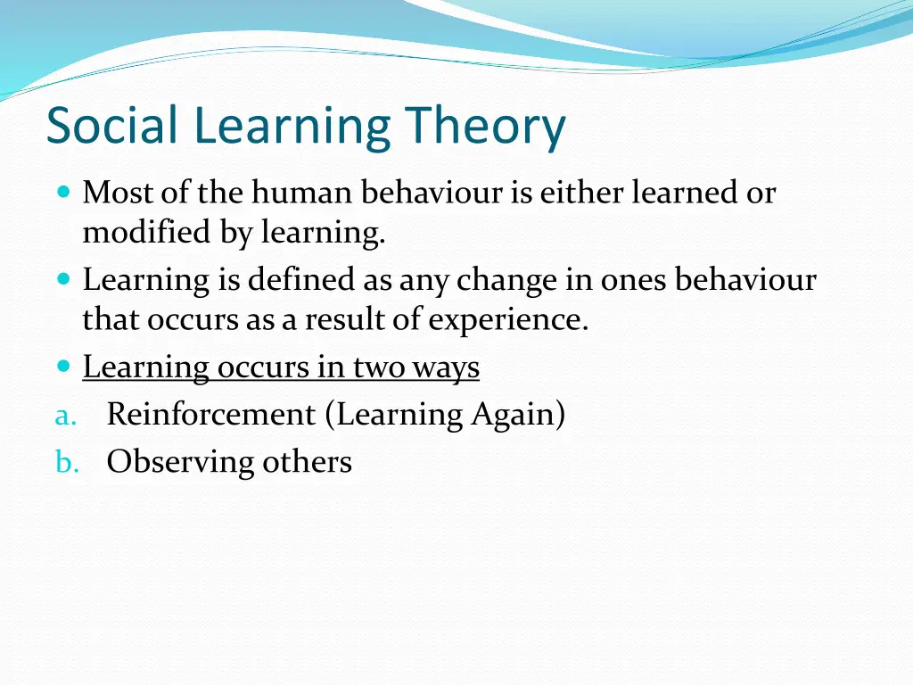 social learning theory