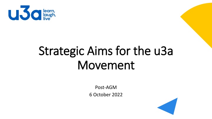 strategic aims for the u3a strategic aims