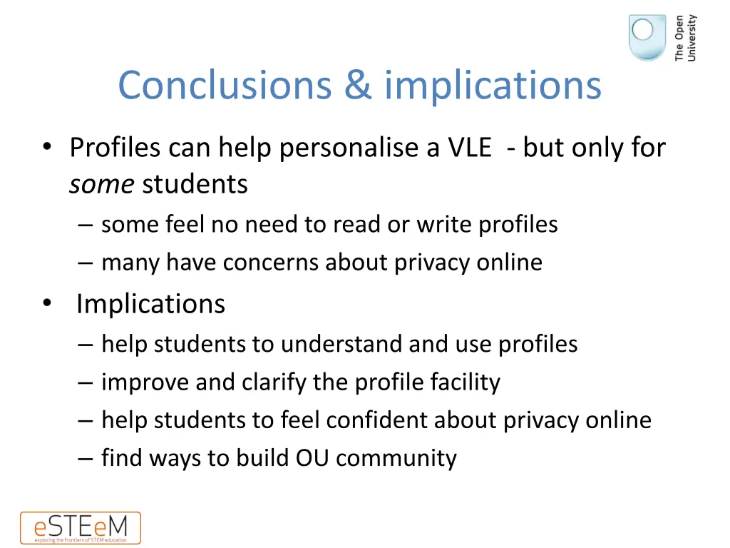 conclusions implications