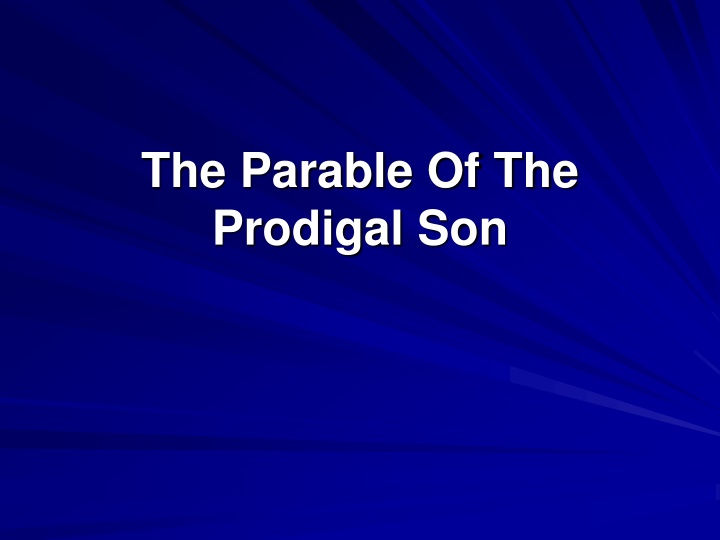 the parable of the prodigal son