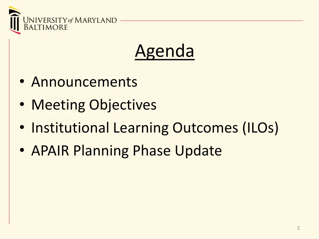 agenda