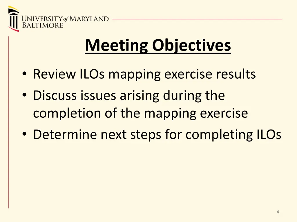meeting objectives