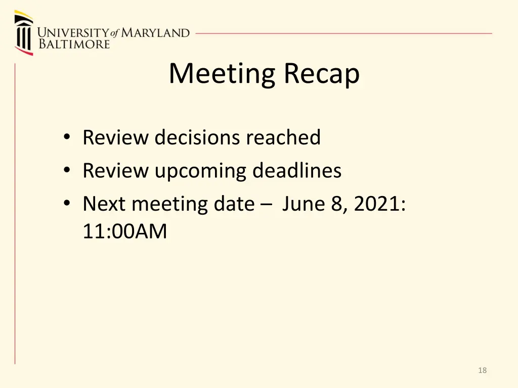 meeting recap