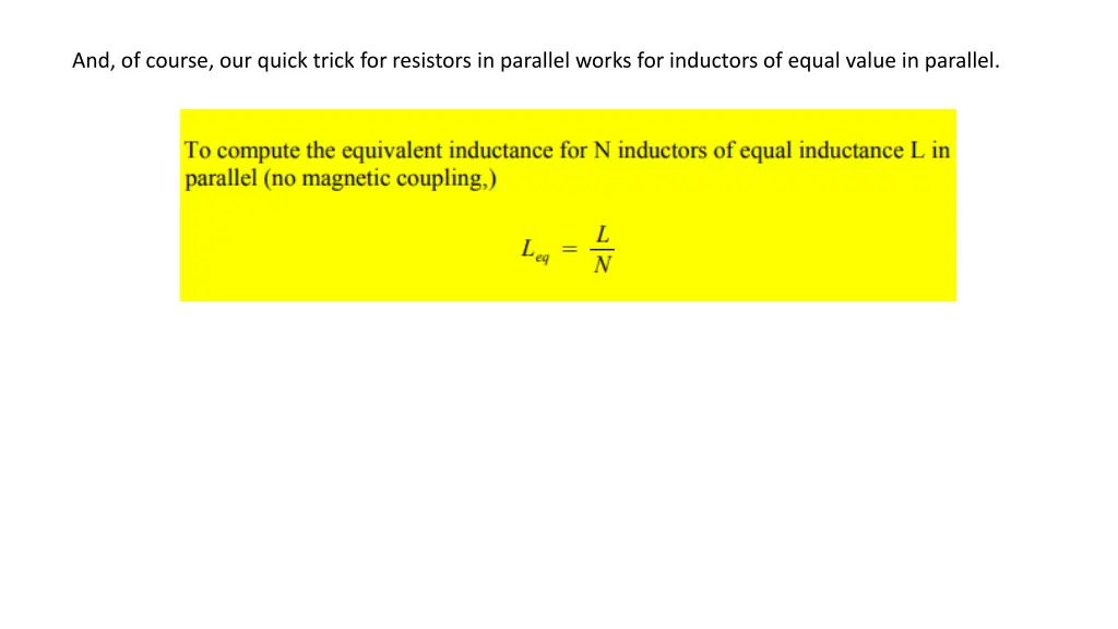 and of course our quick trick for resistors