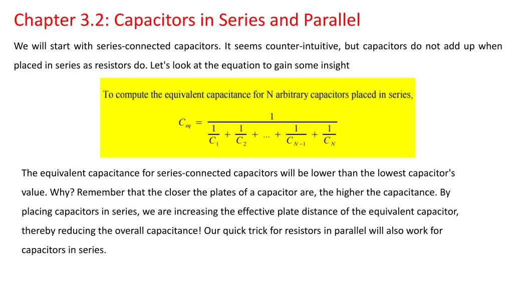 chapter 3 2 capacitors in series and parallel