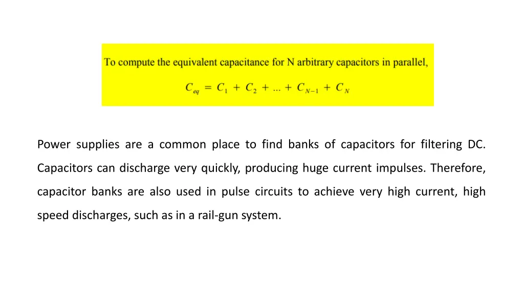power supplies are a common place to find banks