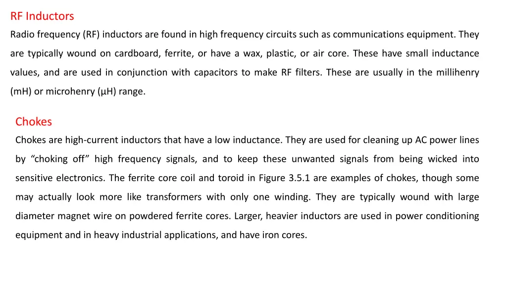rf inductors