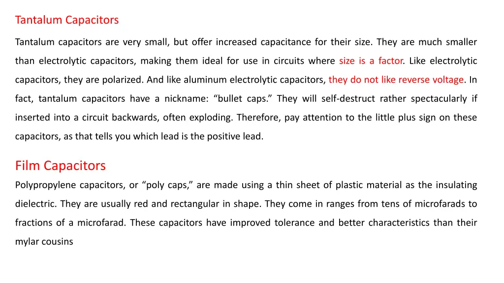 tantalum capacitors