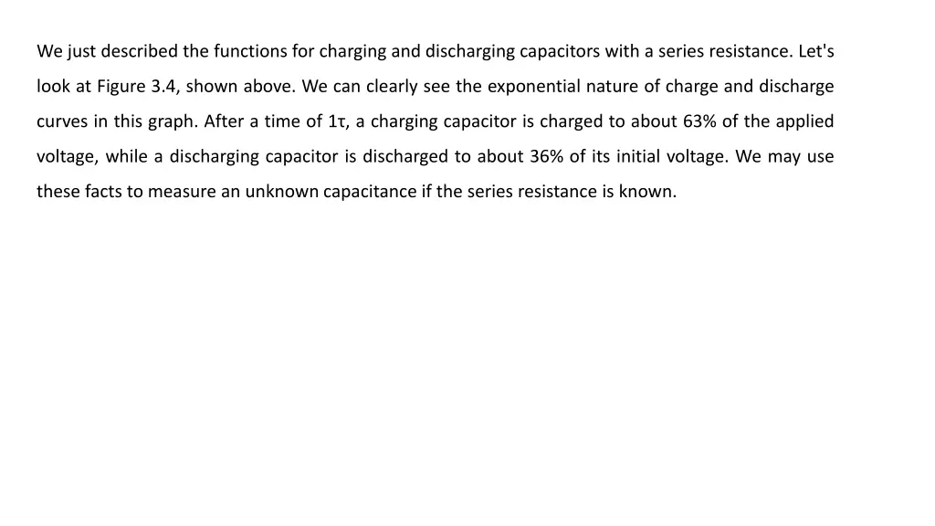 we just described the functions for charging