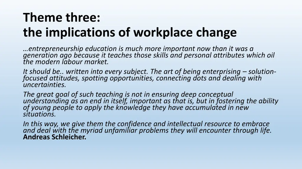 theme three the implications of workplace change 2