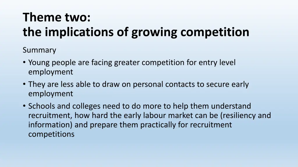 theme two the implications of growing competition 3