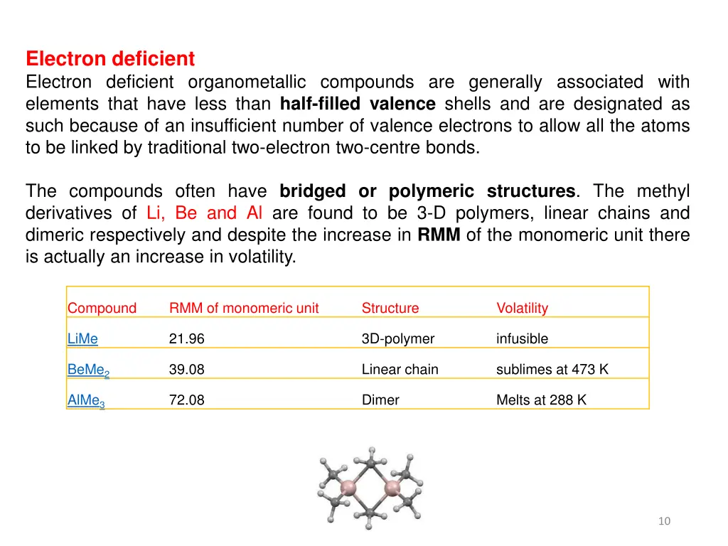 electron deficient electron deficient