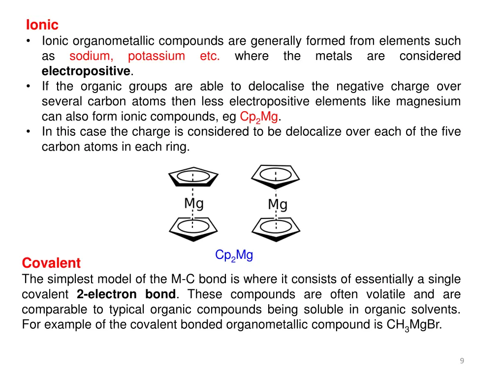 ionic ionic organometallic compounds