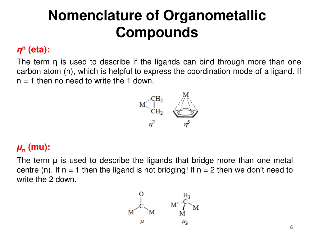 nomenclature of organometallic compounds 1