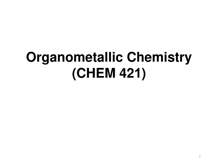 organometallic chemistry chem 42 1