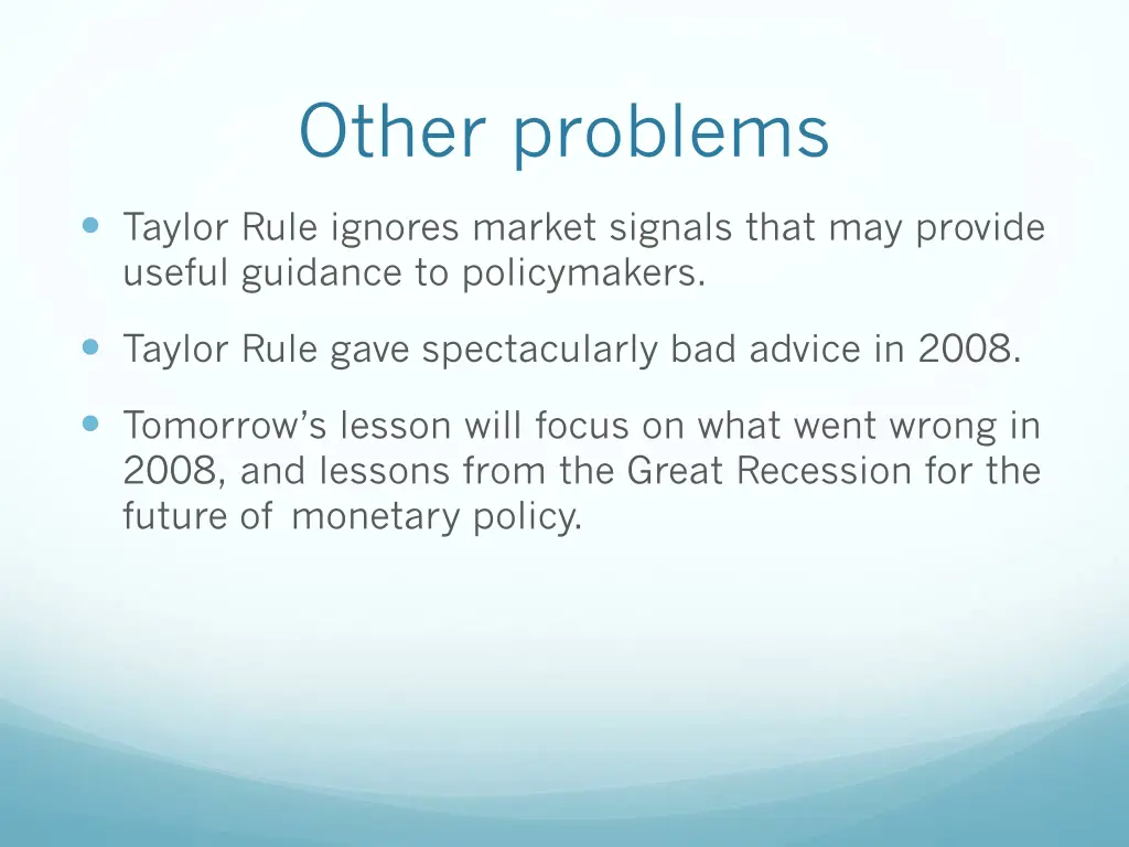 other problems