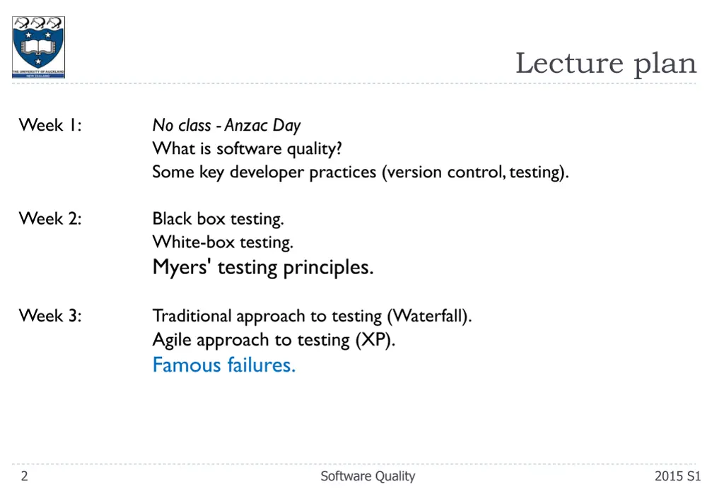 lecture plan