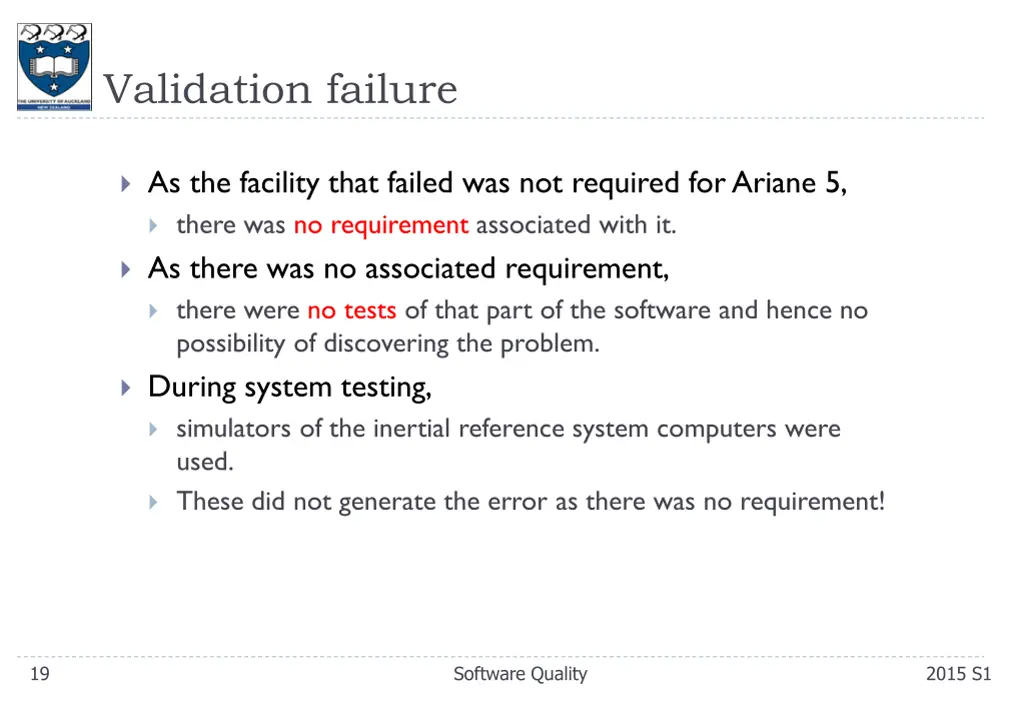 validation failure