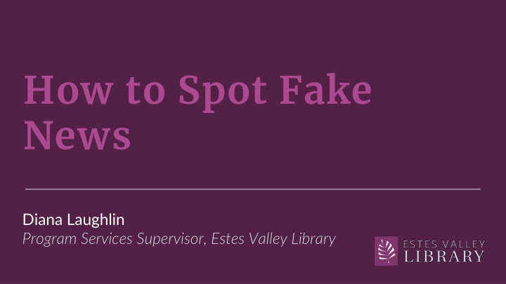 how to spot fake news
