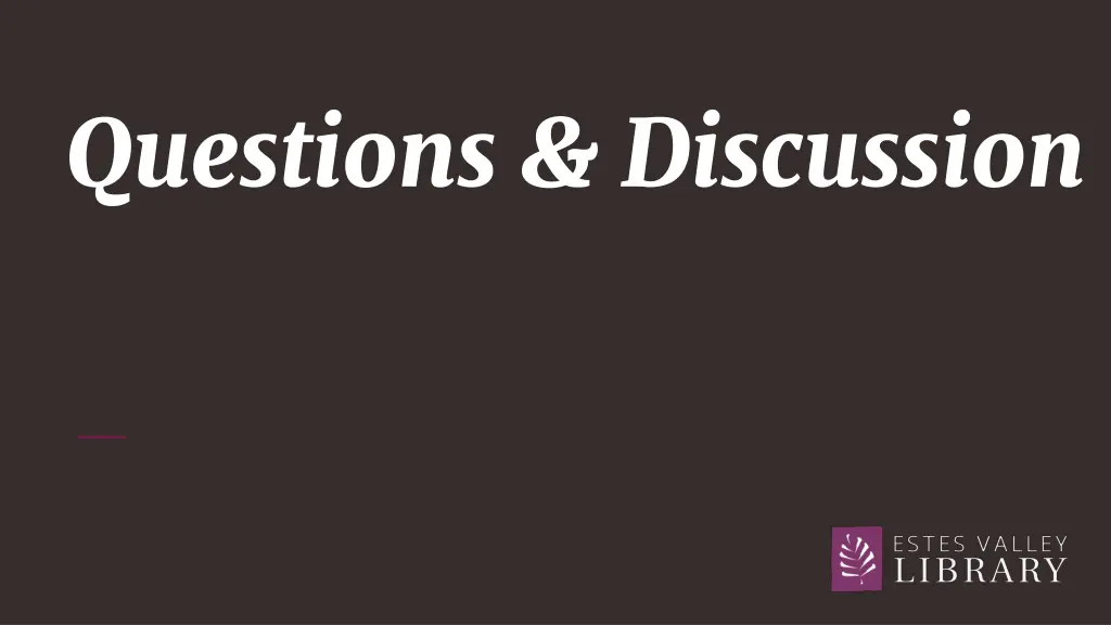 questions discussion